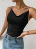 Women's Solid Color Lace Sleeveless Camisole Belly Button Top