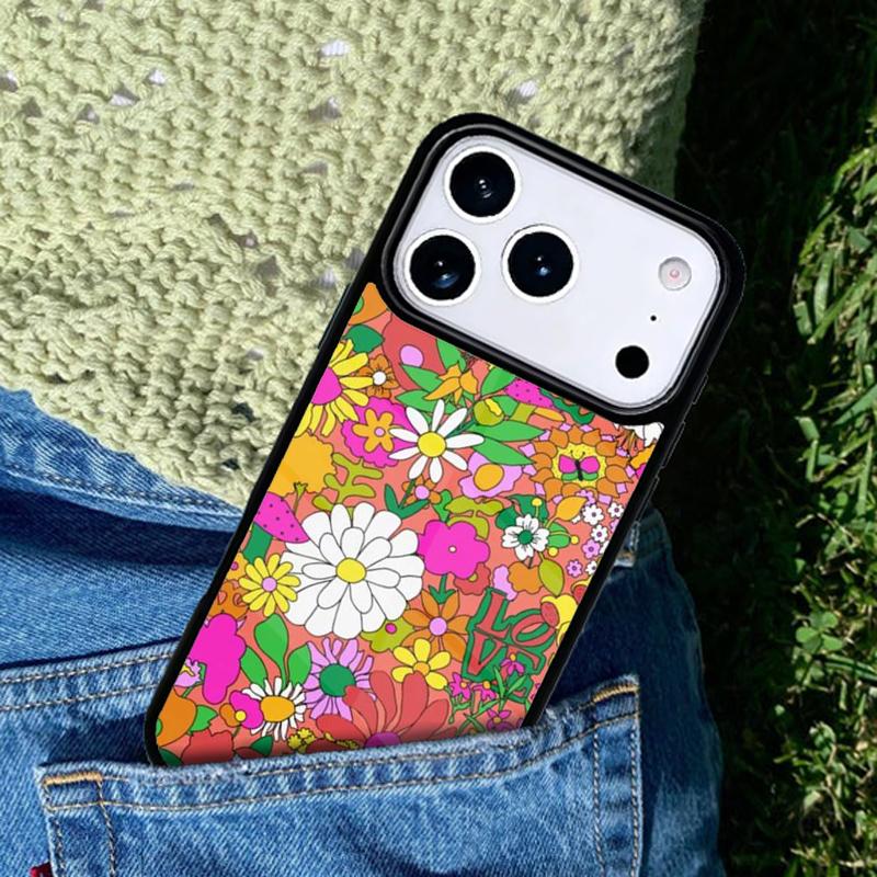 Daisy Flowers Abstract Floral Phone Case Cover for IPhone 11 12 13 14 15 16e 17 Pro Max Coque for IPhone 17 Air