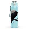 1PC Crow Raven On Bare Branch Print 750ml Color Plastic Sports Water Bottle Leakproof Flip Straw Lid Suitable for Sports Office Home Use