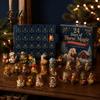 Halloweenská domácí dekorace 24denní adventní kalendář 2026 Mini figurky skotského kravského/koňského/psího Vánoční odpočet Sváteční krabičkový kalendář 2D akryl