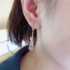Exquisite Russian Purple Gold Water Drop Earrings, Classic Retro Rose Gold Plated Hollow Long Earrings Jewelry For Women