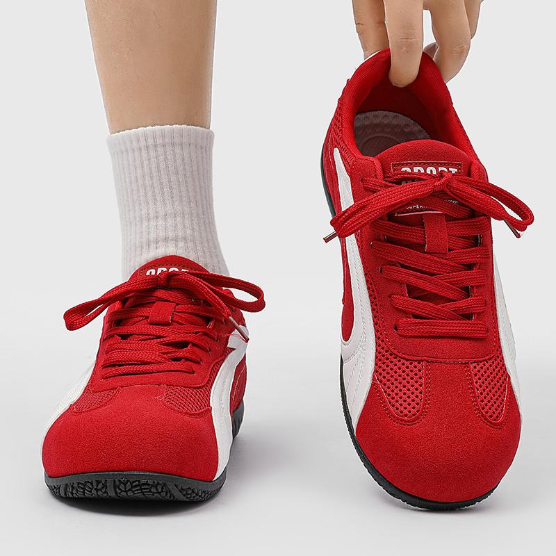 Trendy Red Casual Sneakers Low Top Men's Designer Sneakers Streetwear Hip Hop Shoes Men Breathable Flat Men Vulcanized Shoes