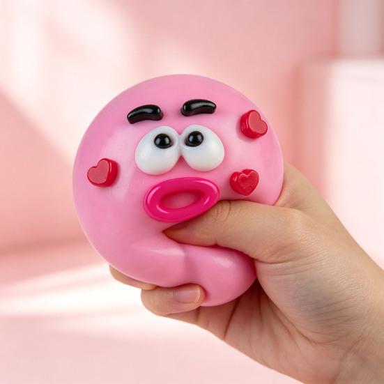 1/2/5 Pezzi Giocattolo Spremibile Faccina di Cane, Argilla Modellabile a Lento Ritorno Espressione Cartone Animato Palla Antistress, Giocattolo Fidget Faccina Rilassante per Alleviare l'Ansia per Casa,