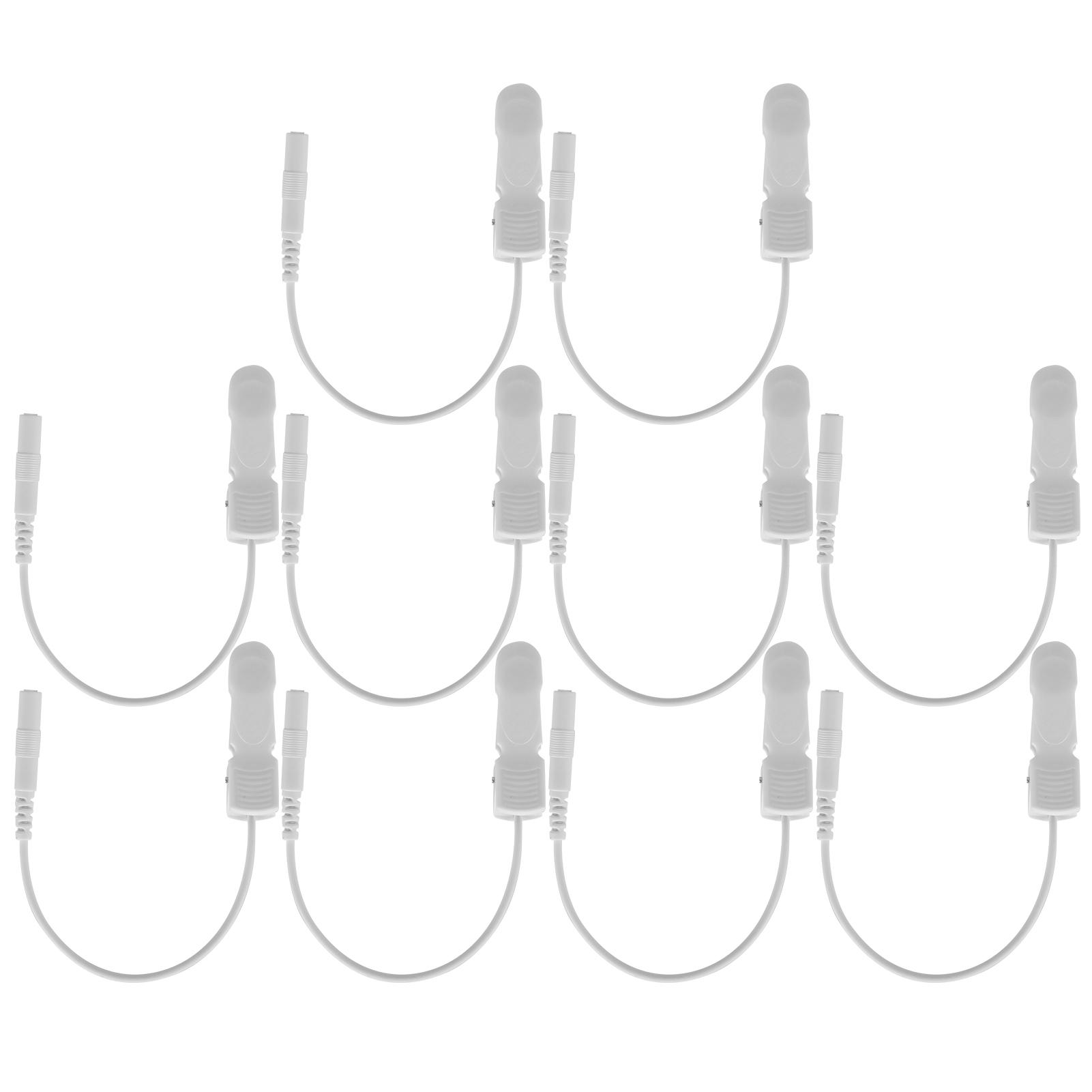 

10 шт. 2,0 мм ушной зажим электродный провод соединительный кабель для цифрового массажного аппарата TENS