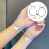 1 Pair Couple Bracelet Adjustable Cartoon Charm Magnetic Half Love Heart Friendship Bracelet Fashion Accessories Romantic Birthday Gift