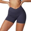 New Naked Tight Yoga Shorts For Outerwear Running Shorts Cross High Waist Fitness Shorts For Women