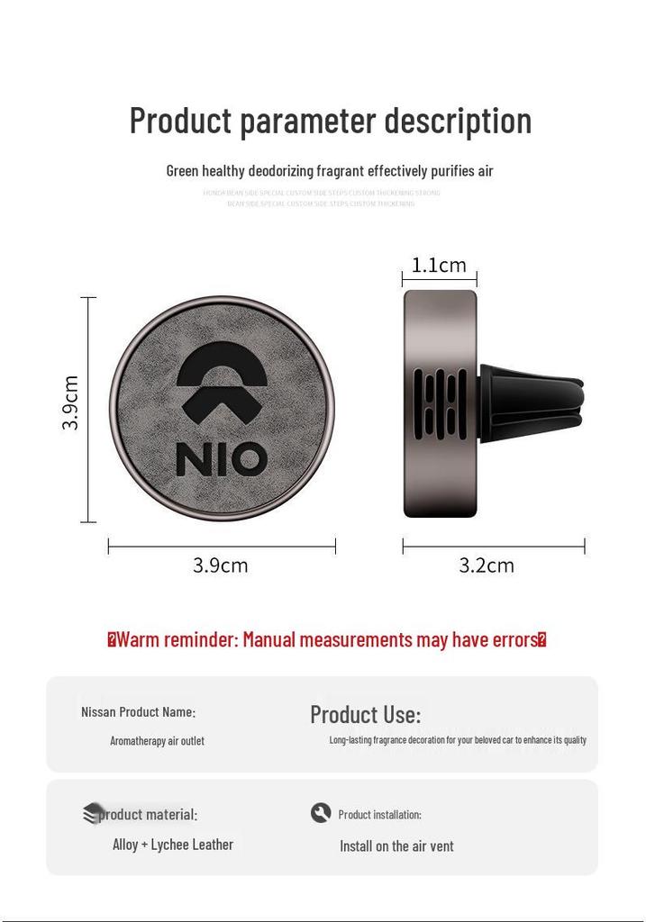 Nio Car Perfume for ET7/ES6/ES8/EC6 Air Vent Aromatherapy