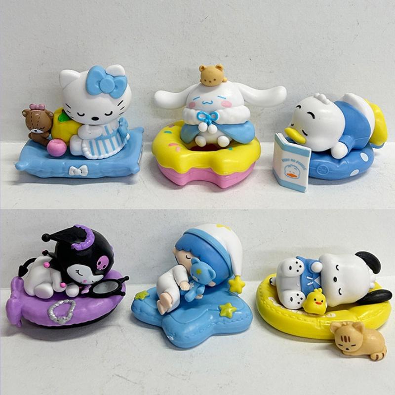 Figura de Acción de Juguete Kuromi Durmiendo Linda Perro de Orejas Grandes Kt Venta al por Mayor Material de PVC