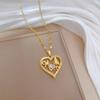Butterfly Love Mm Light Luxury Temperament Gorgeous Full Diamond Necklace Female Versatile Collarbone Chain Titanium Steel Chain