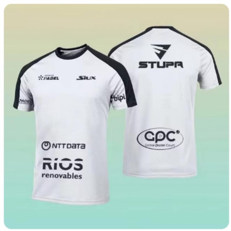 2024 Sommer Locker Herren Tennis T-Shirt Mode Einfarbig O-Ausschnitt Kurzarm T-Shirt Atmungsaktiv Schnelltrocknend Sport Match Top