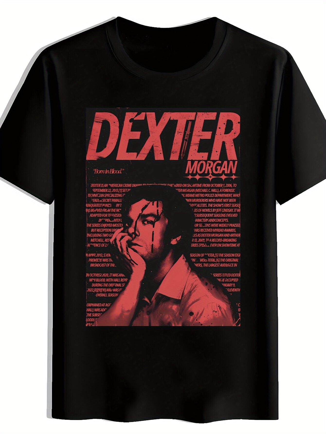 Casual Graphic T-shirt - Dexter Morgan Portrait Print M