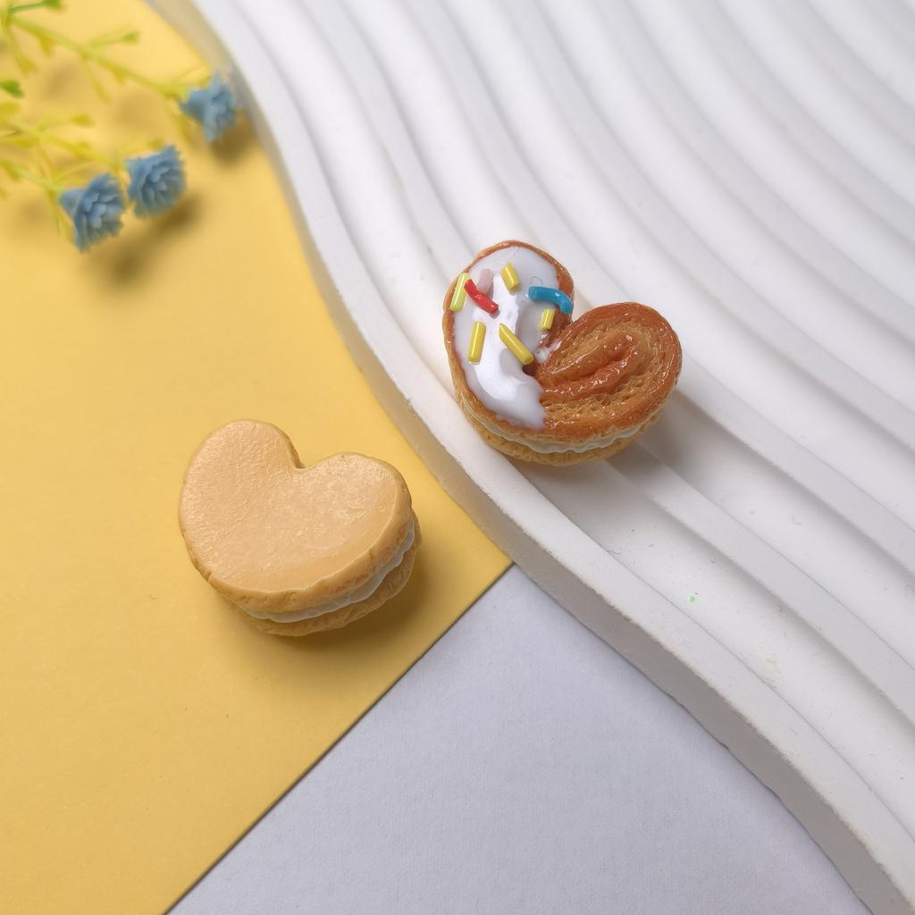 Butterfly Cracker Palmier Western Desserts Food Minaiture Resin Desserts for Dessert Hair Clips Making Dollhouse Food Toys