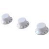 3PCS Potentiometer Rotary Knobs Tone Volume Control Knob Replacement for Electric Guitar Bass White Knob Gold Lettering