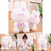 Sweet Bunny Plush Toy For Girls Cute Pillow Stuffed Animal Gift For Valentine's Day