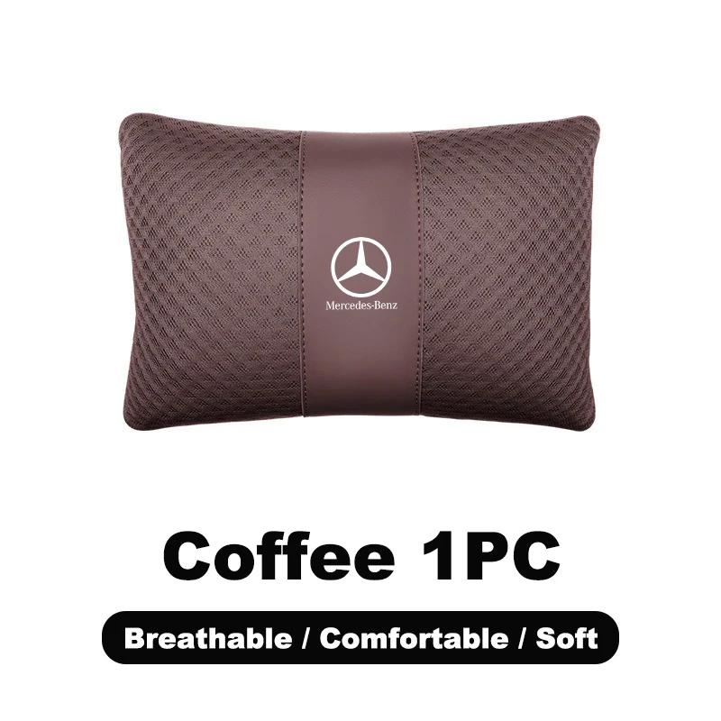 AAVS1 1PC Car Safety Headrest Neck Pillow Auto Seat Lumbar Support Cushion For Mercedes Benz A C E S G Class GLC CLE CLA GLB GLS W177