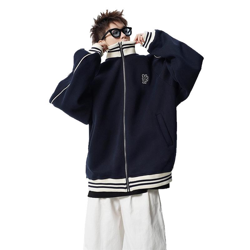 Американская тяжелая полосатая куртка мужская зимняя уличная модная брендовая вышитая бейсбольная куртка винтажная в стиле колледжа парная куртка