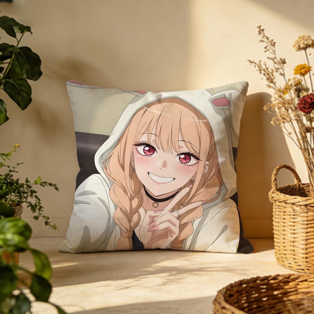 Popular MMy DressUp Darlingable Cushion Cover Versatile DoubleSided Pillow Case Fit for Sofa Bed Car  Daily Decor