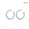 2024 European & American Minimalist Gold-Tone C-Shaped Hoop Earrings for Women
