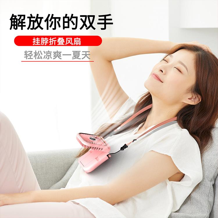 

Handheld Small Fan Digital Display Folding Outdoor Portable Usb Power Bank Mobile Phone Holder Mini Fan зелёный