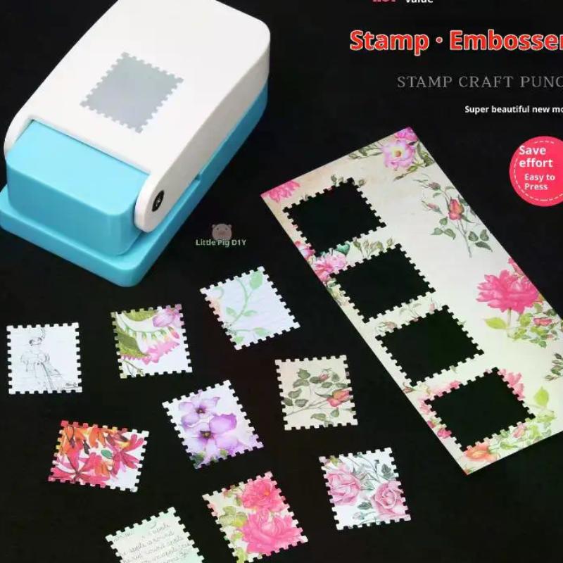 Rechteckiger Briefmarkenstanzer Hebelwirkung Bastelstanzer für Papierbasteln Scrapbooking Verschiedene Materialien Stanzwerkzeug