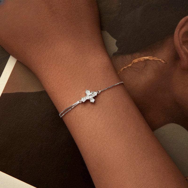 Bracelet croisé personnalisé de Style froid pour hommes et femmes, tendance européenne et américaine, bijoux de foi en argent Sterling S925