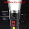 USB Rechargeable Flashlight 500LM Waterproof COB Lampwick Portable Handheld Flashlight for Outdoor Camping Hiking Fishing