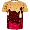Ice Cream Color Fashion T-shirt For Men Funny Humour Short Sleeve Tee Shirt Trend Street Casual Clothes Kid Gift 2025 New Top