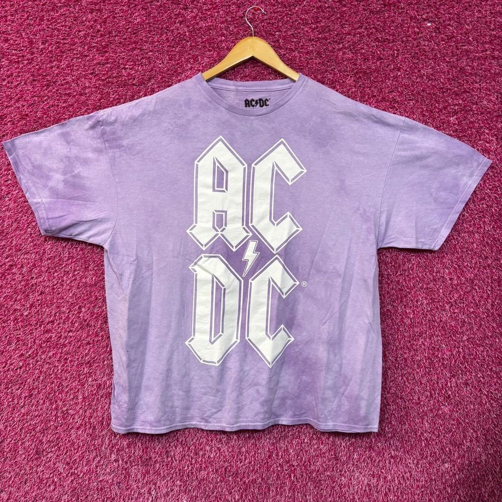 AC/DC Logo Graphic Design Tie-Dye T-Shirt