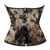 JYL TS coffee colored petal painted palace corset, beauty body support, chest shaping clothing