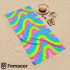Neon Wave Microfiber Beach Towel Quick Dry Sand Free Oversized Soft Absorbent Bath Towel for Swimming Pool Travel Gym