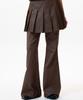 LUVISTRUE Im Denim Pleats Skirt Pants(Brown)