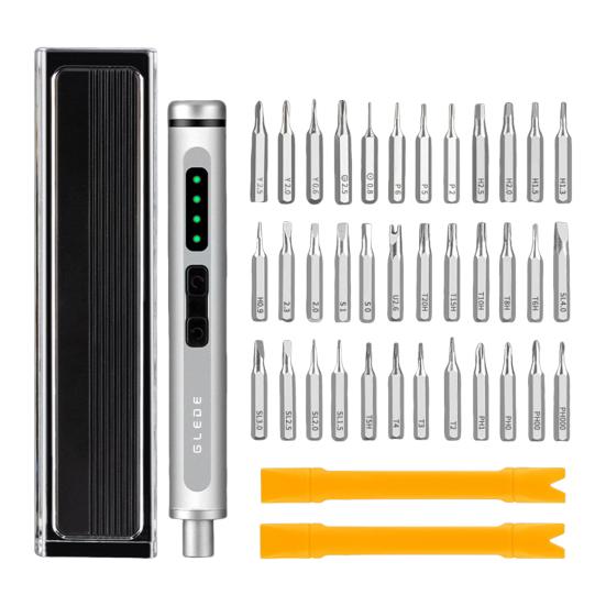 Screwdriver Set 40 in 1 Precision Electric Screwdriver with Magnetic Bits Storage Box High Torque Rechargeable Battery Type-C Charging Repair Tool