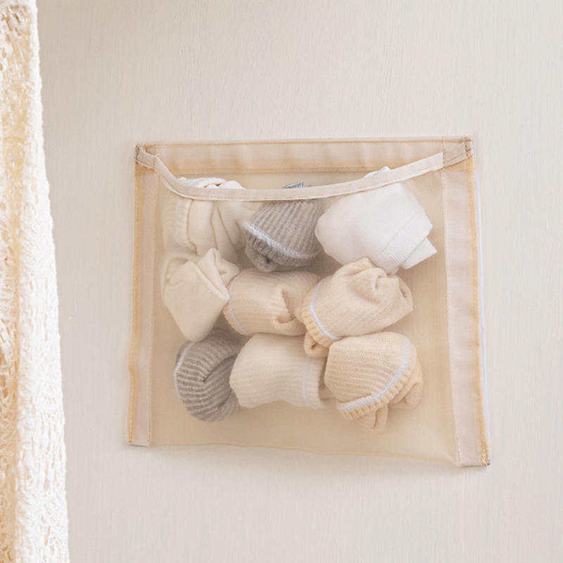 Underwear Storage Bag Hanging Underwear Socks Wall Mounted Mesh Bag Door Rear Hanging Bag Wardrobe Inner Side