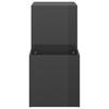 Vidaxl Shoe Cabinet, Grey With Gloss, 105X35.5X70 Cm