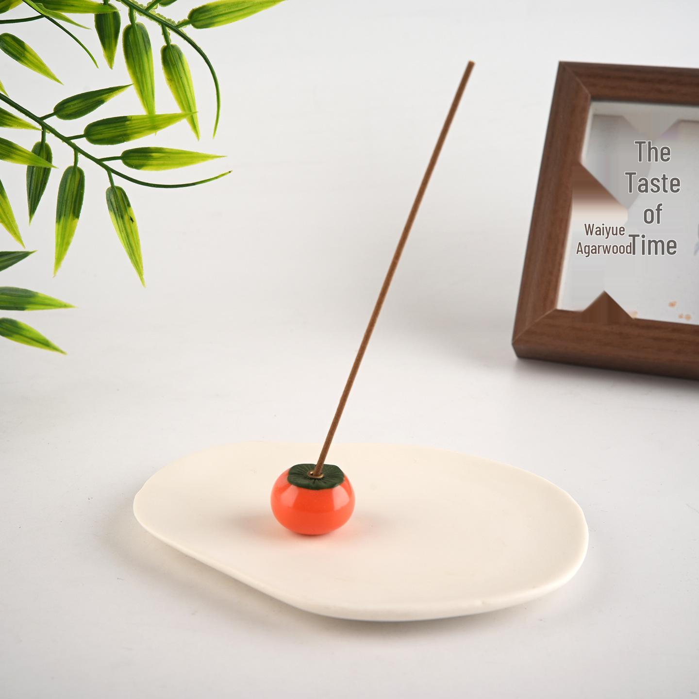 

Nordic High-End Persimmon Incense Holder: Unglazed Irregular Stick Base and Simple Burner Tray Gift