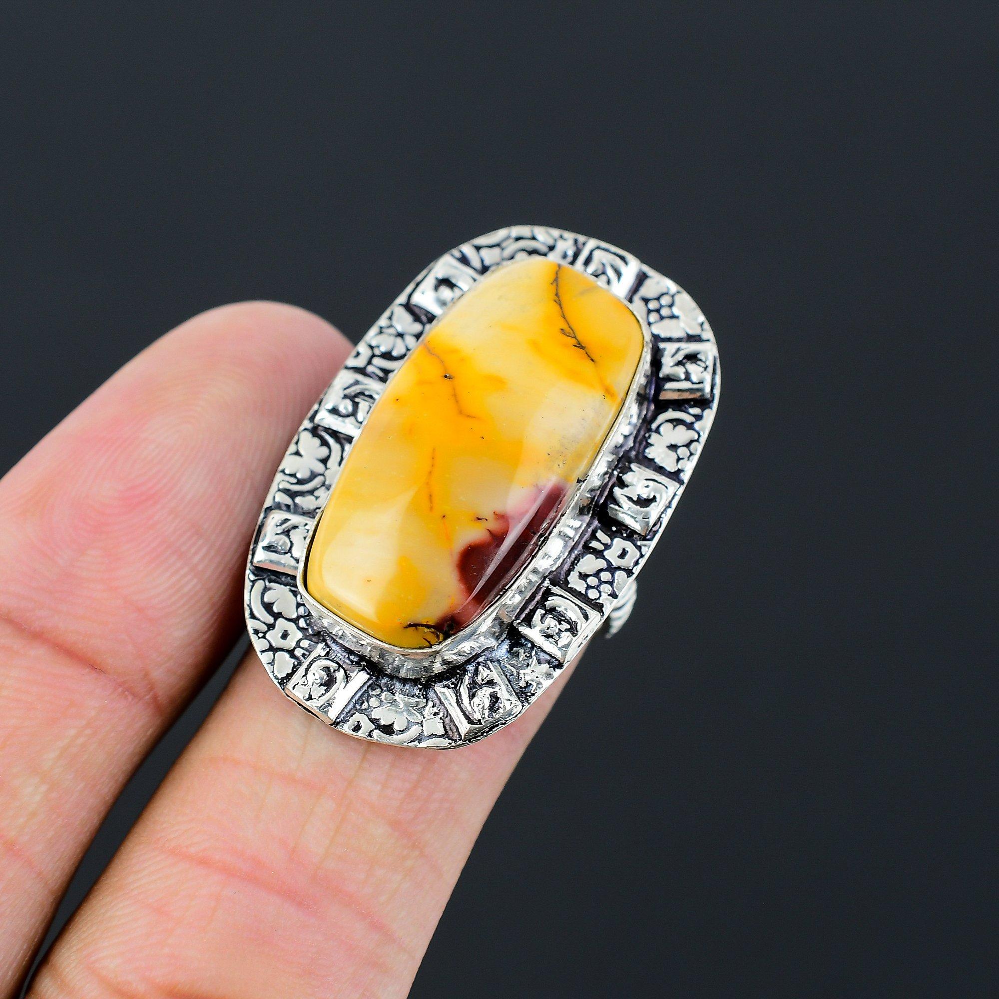 

Daughters Day Deal Mookaite Gemstone Stackable New Ring Jewelry 925 Silver US 8 8