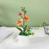 Three Piece Artificial Phalaenopsis Potted Flower Arrangement for Office