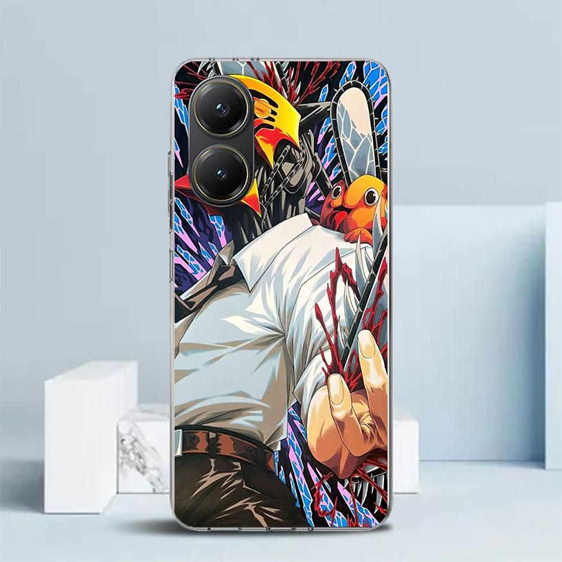 C-Chainsaw Mans Denji Phone Case For Xiaomi Poco F7 Ultra X5 X6 X7 Pro M7 Redmi 15C 15 13C 13 12C 12 10C 10 10A 9 9C 9A 9T Cover