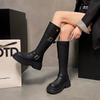 British Style Boots Thick-soled Heightening Locomotive Boots Fashion Spice Girl Style Martin Boots Tall Boots 2025 Autumn New
