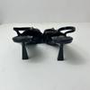 Luxuriöse Damen-Sommersandalen Elegante Schwarze Spitz zulaufende High Heels Büro-Damenschuhe Kreuzschnallenriemen Modisches Schuhwerk