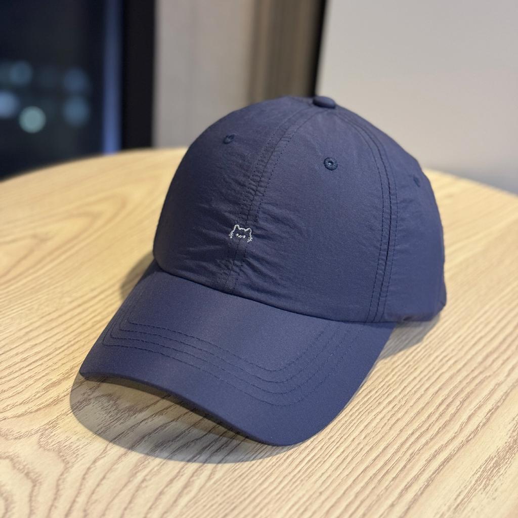 Ins Simple Kitten Embroidery Quick-drying Soft Top Baseball Cap Light and Breathable Outdoor Sports Sun Protection Cap Men and Women