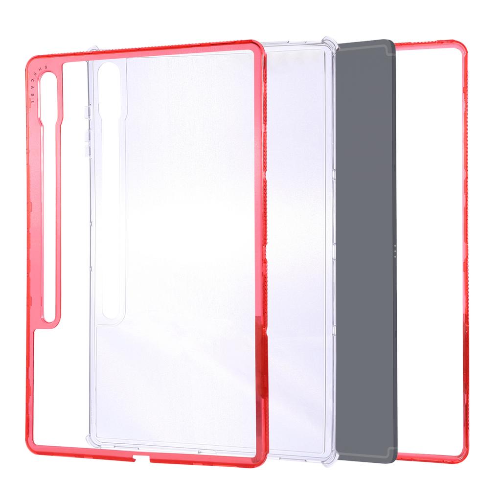 For Samsung Galaxy Tab S9 Ultra Clear Case 3 in 1 PC+TPU Shockproof Tablet Cover