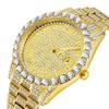UWIN Men Women Watches Stainless Steel Band Fashion Luxury Rhinestones Quartz Elegant Casual Wristwatches Business Watch