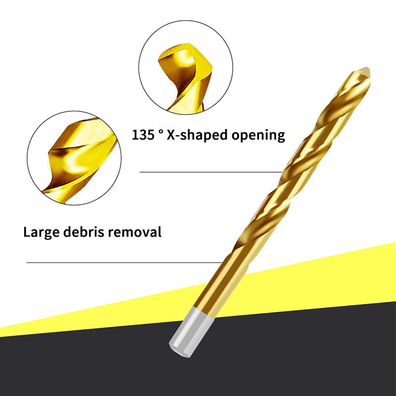 13Pcs 1.5Mm-6.5Mm Twists Drill Bit Set Metric Drill Kit Woodworking Metal Bit Tools For Ceramic Tile Glass Marble Concrete