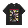 275 GSM Washed T-shirts 100% Cotton Chainsaw Man V17 Reze Arc Print Unisex Heavy Cotton T Shirt