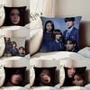 Hot Korea TV B-Bitch X R-Rich Pillow Case Anti-dustmite Pillowcase Invisible Zipper Silky Short Plush Sofa Cushion Cover
