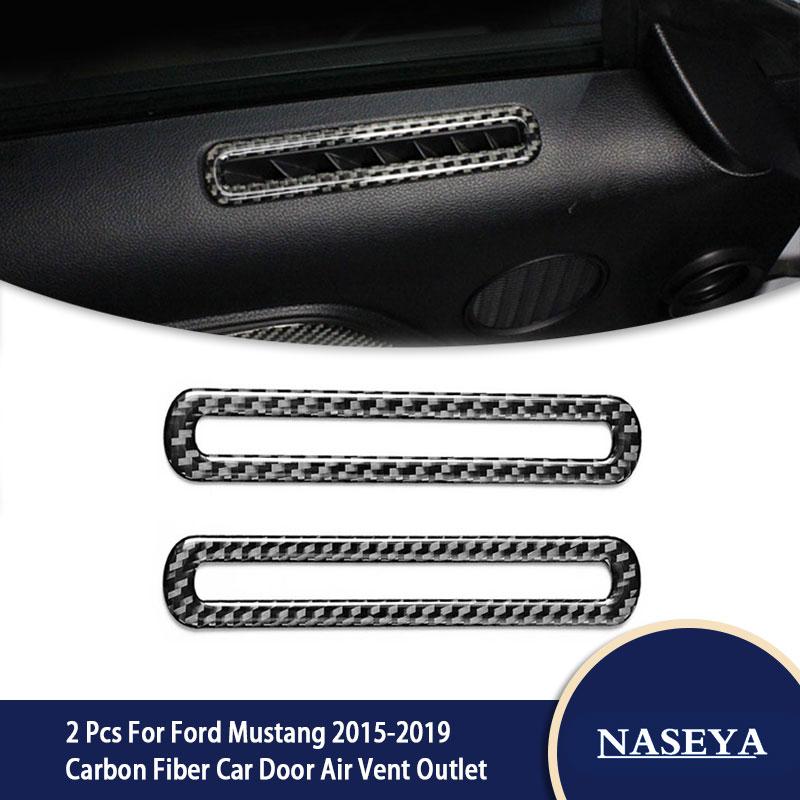 

For Ford Mustang 2015-2019 With Navigation System Black Car Interior Decoration Protection Carbon Fiber Sticker