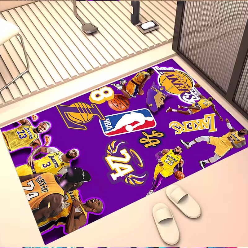 NBA Print Rug, Washable Floor Carpet, For Entryway Dorm Laundry Room Office Study, Home Decor Birthday Christmas Gift