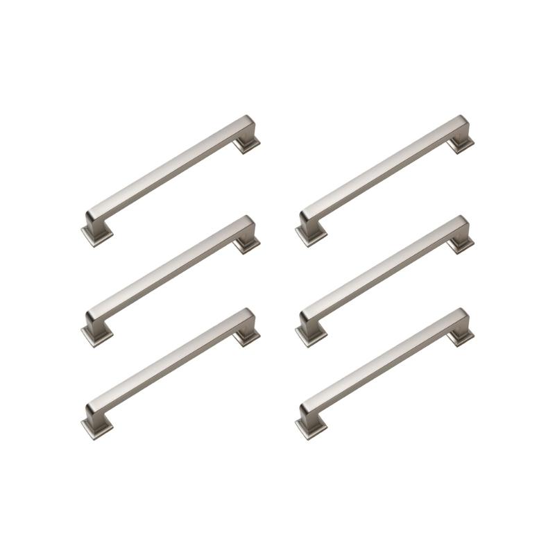 Strong Zinc Drawer Pulls with Heavy Duty Construction 6pcs for Longevity in Kitchens & Bedrooms High Use Zones
