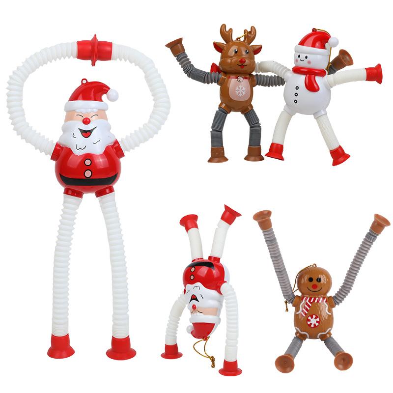 Santa Claus Extendable Pendants Christmas Decoration for Home 2025 Xmas Tree Hanging Ornaments Navidad New Year 2026 Kids Gifts